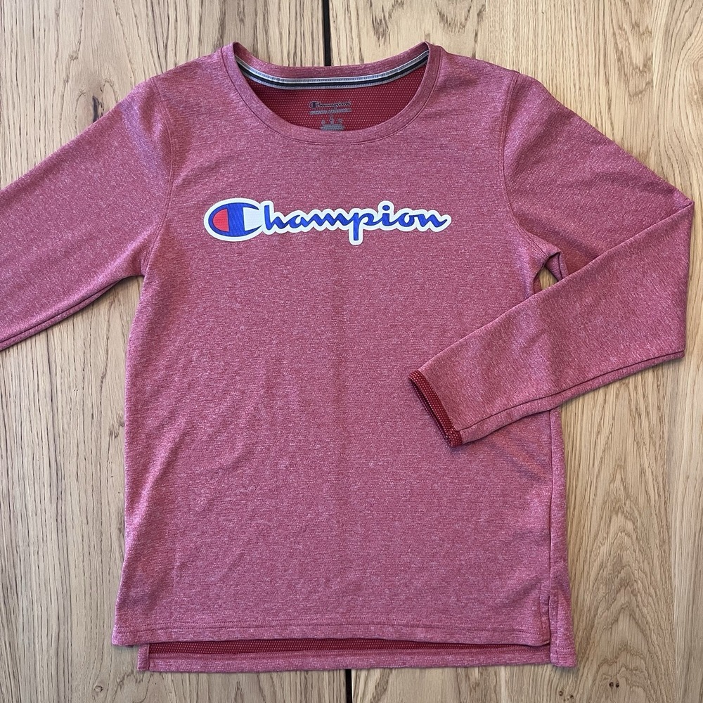 Champion Authentic Athletic Long Sleeve Berry Women's Small Tee Shirt